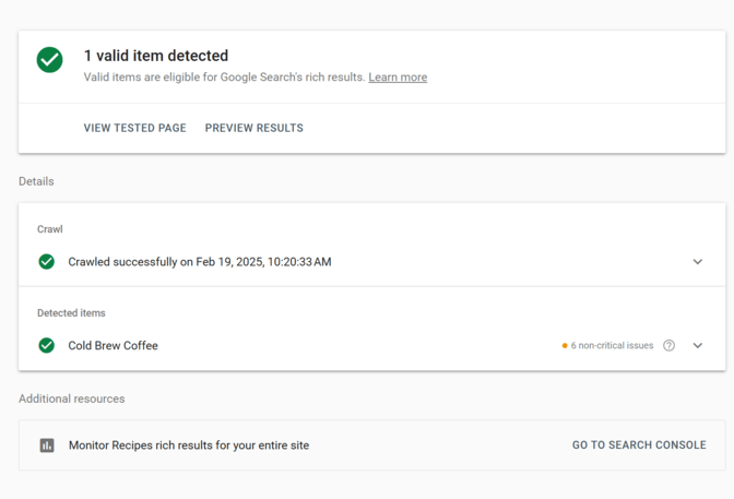 NYT Cooking recipe with schema markup